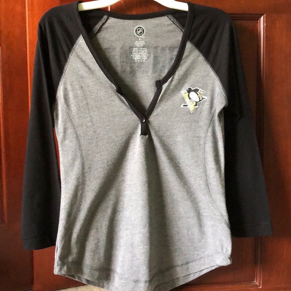 Pittsburgh penguins 3/4 sleeve top